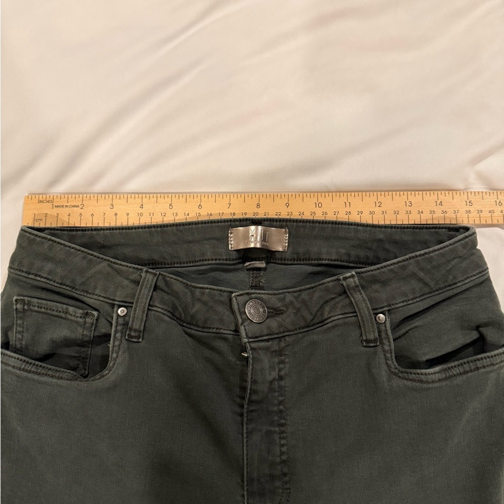 KUT From The Kluth Jeans‎ Women’s 8 Green Raw Hem Flare High Rise Designer Denim - Picture 2 of 11
